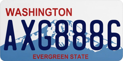 WA license plate AXG8886