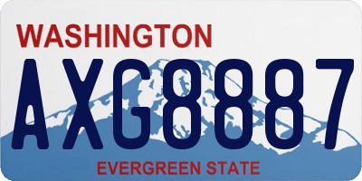 WA license plate AXG8887