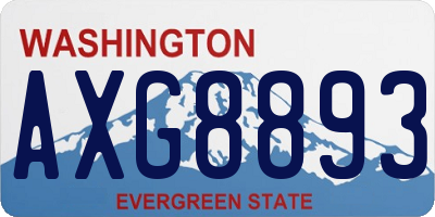 WA license plate AXG8893