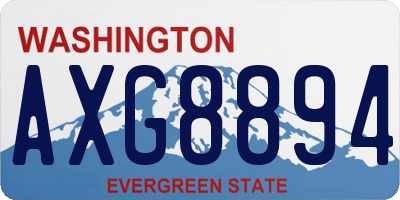 WA license plate AXG8894