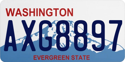 WA license plate AXG8897