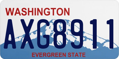 WA license plate AXG8911