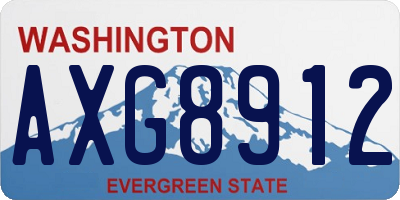 WA license plate AXG8912