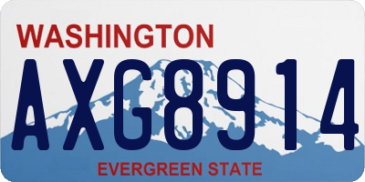 WA license plate AXG8914