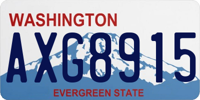 WA license plate AXG8915