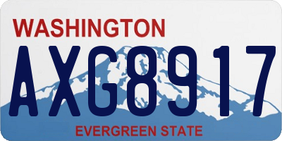 WA license plate AXG8917