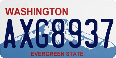 WA license plate AXG8937