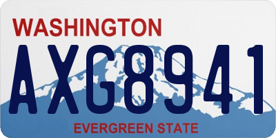 WA license plate AXG8941