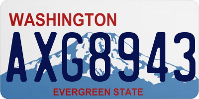 WA license plate AXG8943