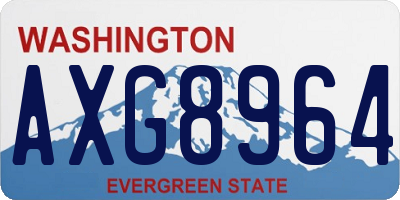WA license plate AXG8964