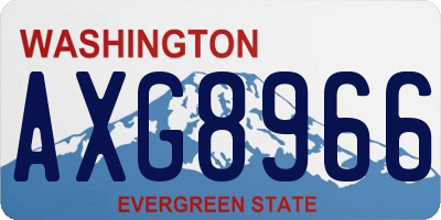 WA license plate AXG8966