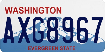 WA license plate AXG8967