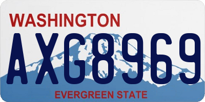WA license plate AXG8969