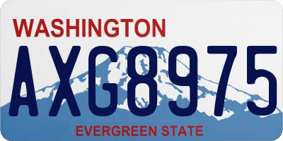 WA license plate AXG8975