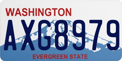 WA license plate AXG8979