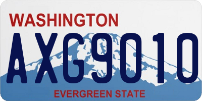 WA license plate AXG9010