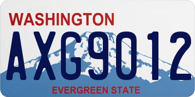 WA license plate AXG9012