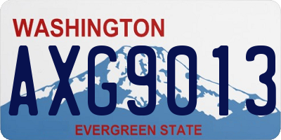 WA license plate AXG9013