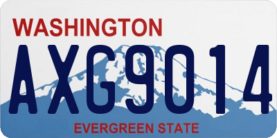 WA license plate AXG9014