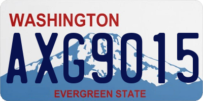 WA license plate AXG9015