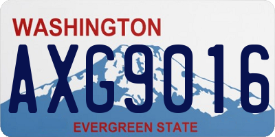 WA license plate AXG9016