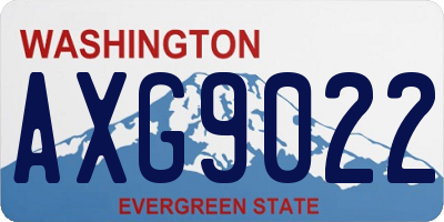 WA license plate AXG9022