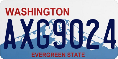 WA license plate AXG9024