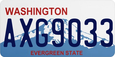 WA license plate AXG9033