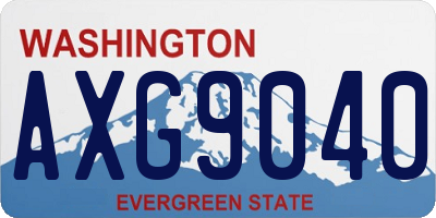 WA license plate AXG9040