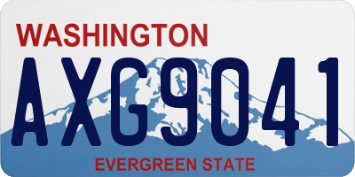 WA license plate AXG9041