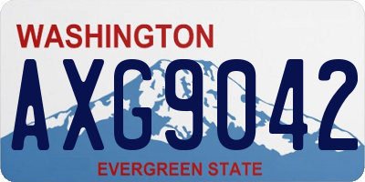 WA license plate AXG9042