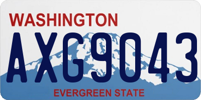 WA license plate AXG9043