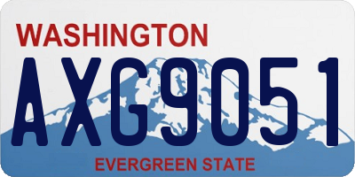 WA license plate AXG9051