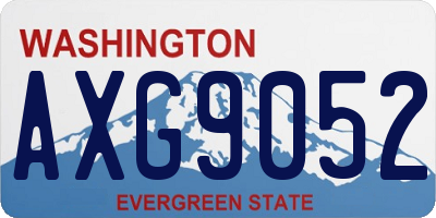 WA license plate AXG9052
