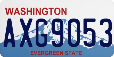 WA license plate AXG9053