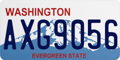 WA license plate AXG9056
