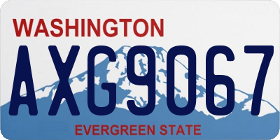 WA license plate AXG9067