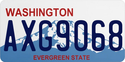 WA license plate AXG9068