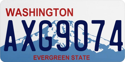 WA license plate AXG9074