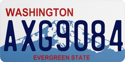 WA license plate AXG9084