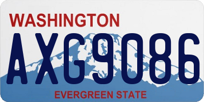 WA license plate AXG9086