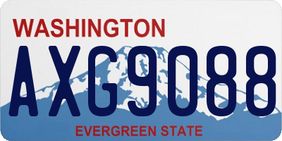 WA license plate AXG9088