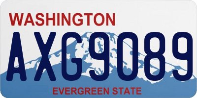 WA license plate AXG9089
