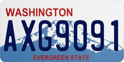 WA license plate AXG9091