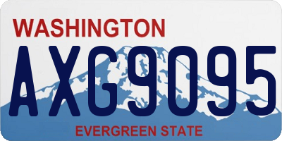 WA license plate AXG9095
