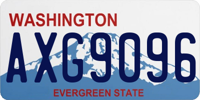 WA license plate AXG9096