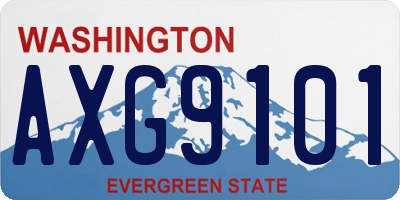 WA license plate AXG9101