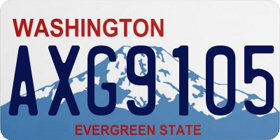 WA license plate AXG9105