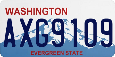 WA license plate AXG9109