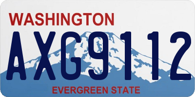 WA license plate AXG9112